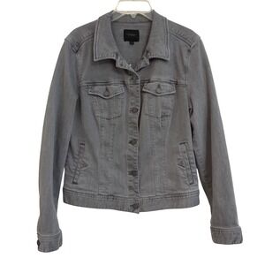 Liverpool Los Angeles Denim Trucker Jacket Sharkskin Grey XL LM1004WF NWOT